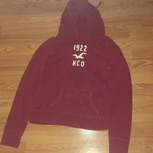 Hollister  burgundy hoodie